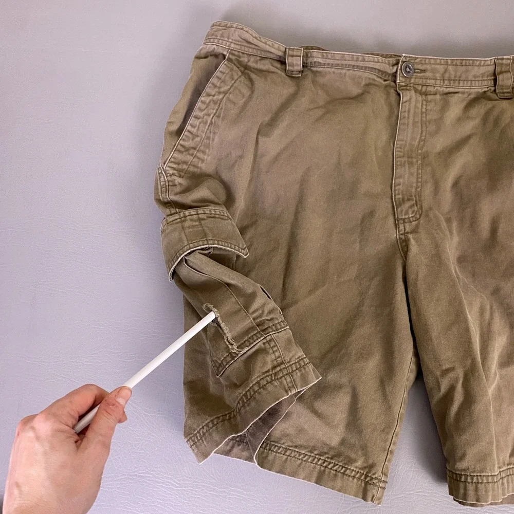 Columbia Cargo Shorts Men's Size 42w 10i Brown Omni-Shade Cotton Hiking Outdoor*
